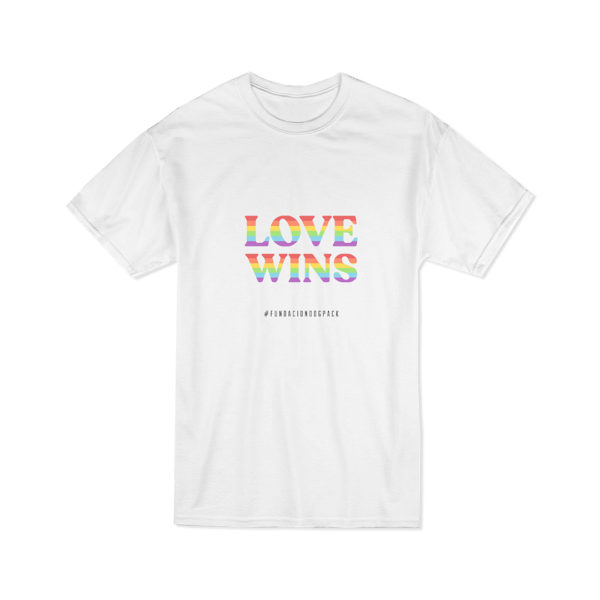 Camiseta LOVE WINS blanca Dogpack
